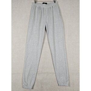 American Tall Mens Jogger Sweatpants Grey Heather Fleece Lined Size Medium Tall